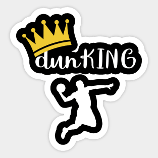 Retro vintage dunking basketball king Sticker